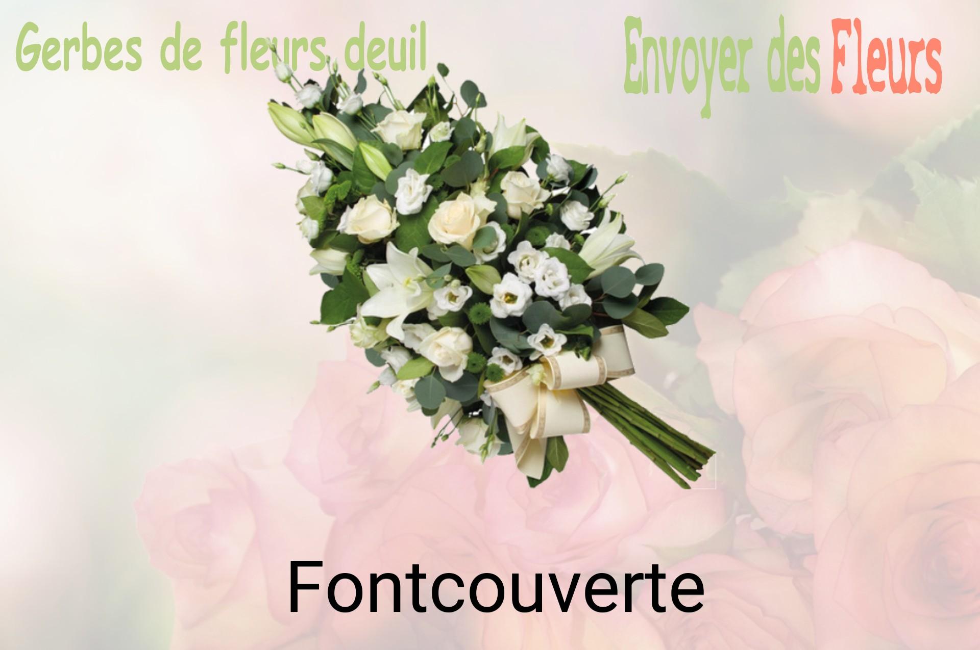 Gerbe de fleurs de deuil livrée à Fontcouverte